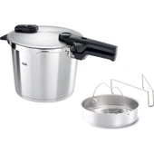 Fissler Vitaquick Premium 6 Litre Düdüklü Tencere + Buharda Pişirme Aparatı ürün görseli 1