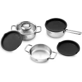 Jumbo Lyon 4 Parça Midi Çelik Tencere Seti thumbnail 3