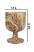 hediye Doğal Oniks Taşından El Yapımı Papaz Kadehi - 15 Cm Dekoratif thumbnail 2