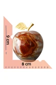 taru pasaj El Yapımı Oniks Taş 3’lü Elma Seti – Lüks ve Şık Dekoratif Obje - Onyx thumbnail 3