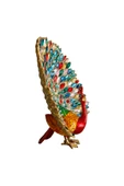 taru pasaj Lüks Kristal Taşlı Metal Tavus Kuşu - Renkli Dekoratif Aksesuar thumbnail 2