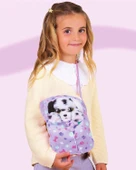 Baby Paws Sesli Yavru Köpek Pelüş Dalmaçyalı Mor Çanta thumbnail 5