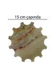 taru pasaj Oniks Doğal Taş Teslim Taşı - 15 cm Çapında El Yapımı Özel Tasarım thumbnail 3
