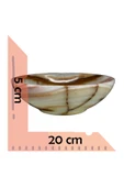 taru pasaj El Yapımı Oniks Taş Çanak – 20 cm Dekoratif Kase thumbnail 3