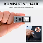 ShopyTech Mini USB Şarjlı Lazer Metre 50 m Dijital Mesafe Ölçer Alan/Hacim Hesabı Pisagor Sürekli Ölçüm thumbnail 6