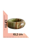 taru pasaj El Yapımı Oniks Doğal Taş Kül Tablası - Dekoratif ve Özgün Tasarım (10,2 cm) thumbnail 2