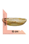 taru pasaj Doğal Oniks Taş Kase – Dekoratif & Şık 15 cm Çanak thumbnail 3