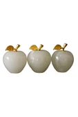 taru pasaj El Yapımı 3’lü Oniks Elma Figür Seti – Şık ve Doğal Dekorasyon Ürünü thumbnail 1