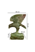 taru pasaj Oniks Doğal Taş Kartal Figürü - Yılan Kaide Üzerine Zarif Ev ve Ofis Dekoru thumbnail 3