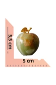 taru pasaj Doğal Oniks Taş Elma Biblo | Dekoratif Masa Üstü ve Ofis Aksesuarı | 5,5 x 5 cm thumbnail 4