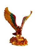taru pasaj Kristal Taş İşlemeli Metal Kartal Figürü - Gösterişli ve Dekoratif Dayanıklı Ürün thumbnail 1