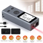 ShopyTech Mini USB Şarjlı Lazer Metre 50 m Dijital Mesafe Ölçer Alan/Hacim Hesabı Pisagor Sürekli Ölçüm thumbnail 7