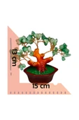 taru pasaj Yeşim Doğal Taş Bonsai Ağacı - Dekoratif Şans ve Bereket Ağacı thumbnail 2
