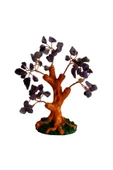 taru pasaj Doğal Ametist Taşlı Hayat Ağacı Biblo - 16x14 cm Enerji Taşı Dekoratif Obje thumbnail 1