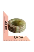 taru pasaj Özgün El Yapımı Oniks Doğal Taş Kül Tablası – Dekoratif 3 Katmanlı Küllük 7,6 cm thumbnail 2