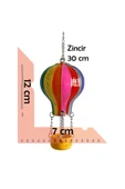 taru pasaj Renkli El Yapımı Metal Balon Biblo – Cappadocia Temalı Dekoratif Obje - Orta Boy thumbnail 5