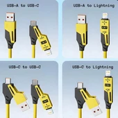 E2M 4IN1 SPİRAL DATA KABLOSU SİYAH thumbnail 2