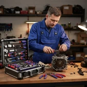 WORKPRO WP209100 297 Parça CR-V Profesyonel El Aleti Tamir Seti Tamir Bakım Çantası thumbnail 7