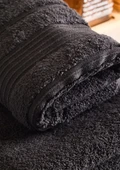 Towy Black 100% Pamuk 3'lü Banyo Havlusu Seti thumbnail 4