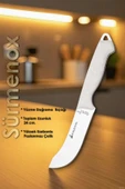 Sürmene Serisi Mutfak Bıçak Seti Yüzme Sıyırma Kasap Et Sebze Bıçağı 3 Lü Beyaz Verzalit Sap HDS-161 thumbnail 4