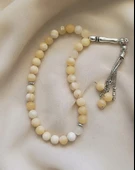 Tesbih 33 lü 08 mm Doğal Taş Kalsit AAA Kalite Tesbih thumbnail 5