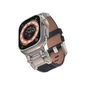 E2M APPLE WATCH 42-44-45-46-49MM KRD-32 DERİ KORDON SİYAH thumbnail 1