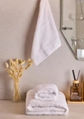 Towy White 100% Pamuk 3'lü Banyo Havlusu Seti thumbnail 4