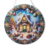 Kardan Adamlı Yeni Yıl Evi Kapı ve Duvar Süsü thumbnail 1