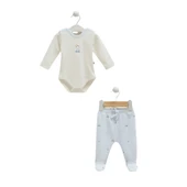 Caramell %100 Pamuk Flaying Cars Body Pantolon Seti 56-62 cm 1-3 Ay Mavi CRML.MV.BPE1201 thumbnail 2