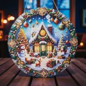 Kardan Adamlı Yeni Yıl Evi Kapı ve Duvar Süsü thumbnail 3