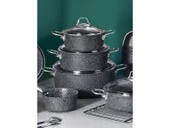 Falez Black Line 22 cm Granit Karnıyarık Tencere thumbnail 3