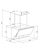 Silverline 3490 Oslo Beyaz Duvar Tipi Davlumbaz thumbnail 2