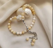 Tesbih 33 lü 08 mm Doğal Taş Kalsit AAA Kalite Tesbih thumbnail 1