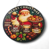 Noel Baba Kapı ve Duvar Süsü Sıcak Çikolata thumbnail 5