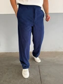 Slimfit Yakalı Astarlı Yan Cep Baggy Pantolonlu Kadife Takım thumbnail 8