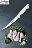 Sürmene Serisi Mutfak Fileto Bıçak Et Balık Tavuk Fileto Bıçağı Beyaz Verzalit Sap HDS-157 thumbnail 1
