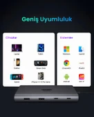 UGREEN Revodok Pro 10-in-1 1xUSB-A 3.0, 1xUSB-A 3.2 10Gbps, 2xUSB-C 3.2 10Gbps, 1xUSB-C PD 100W, 2xHDMI 4K/60Hz, SD, TF, RJ45, 45380 thumbnail 4