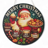 Noel Baba Kapı ve Duvar Süsü Sıcak Çikolata thumbnail 1