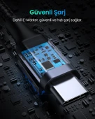 UGREEN USB-C 100W 5A QC PD 90 Derece Örgülü Hızlı Şarj Kablosu, 2 Metre, Siyah, 70645 thumbnail 5