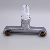 Tek Kollu Krom Banyo Bataryası Duvar Tipi Armatür Şık Premium Modern Tasarım Sıcak Soğuk Ayarlı thumbnail 2