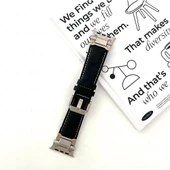 E2M APPLE WATCH 42-44-45-46-49MM KRD-32 DERİ KORDON SİYAH thumbnail 2