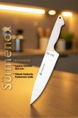 Sürmene Serisi Sivri Mutfak Şef Bıçak Et Ekmek Sebze Salata Şef Bıçağı Beyaz Verzalit Sap HDS-159 thumbnail 2
