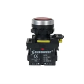 Eurowest Işıklı Buton Kırmızı Led 220V ( 5 ADET ) thumbnail 2