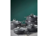 Falez Black Line 22 cm Granit Karnıyarık Tencere thumbnail 4