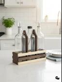 Ahşap Doğal 3Lü Yağdanlık ve Sosluk Takımı(KISA BAŞLIK)(SET)(CEVİZ) Ceviz 1 SET thumbnail 2