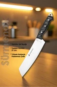 Sürmene Serisi Santoku Mutfak Şef Bıçak Et Ekmek Sebze Salata Şef Bıçağı Siyah Verzalit Sap HDS-144 thumbnail 2