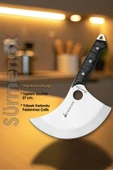 Sürmene Serisi Mutfak Bıçak Hilal Börek Bıçağı Pizza Pide Bıçağı Siyah Verzalit Sap HDS-142 thumbnail 2