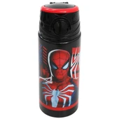 Spiderman Matara 500 ml Siyah Renk 1 Adet Erkek Çocuk Örümcek Adam Lisanslı Suluk Okul Matarası Öğrenci Suluğu thumbnail 1