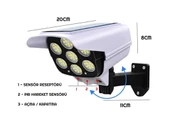2 Adet Kamera Görünümlü Hareket Sensörlü Uzaktan Kumandalı Solar Bahçe Lambası thumbnail 6