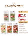 Çiğ Karışık Kuruyemiş 5li Avantaj Paketi 1250 gr, Çiğ Fındık, Çiğ Badem, Çiğ Kaju, İç Kabak, İç Ay Çekirdeği thumbnail 1